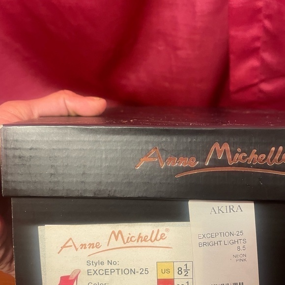 Anne Michelle Bright Lights Hot Pink Heels - Picture 8 of 8